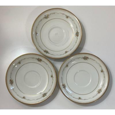 3 Noritake Joanne 6466 Teacup & Saucer Sets Made In Japan