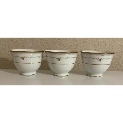3 Noritake Joanne 6466 Teacup & Saucer Sets Made In Japan