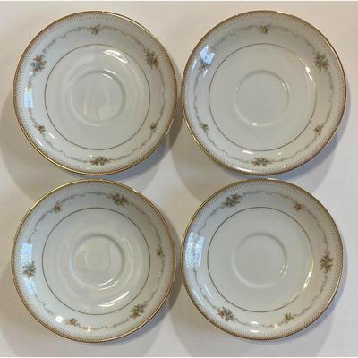 4 Noritake Joanne 6466 Saucers Made In Japan 5 7/8"