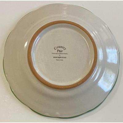 4 Williams Sonoma Country Fair 8 3/8" Designers Guild Salad Plates Made In Italy