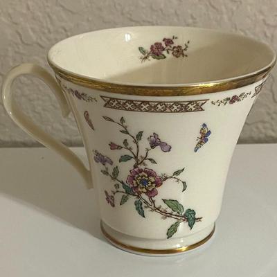 Gorham Fine China Secret Garden Teacup & Saucer Set and 6.5" Bread Plate