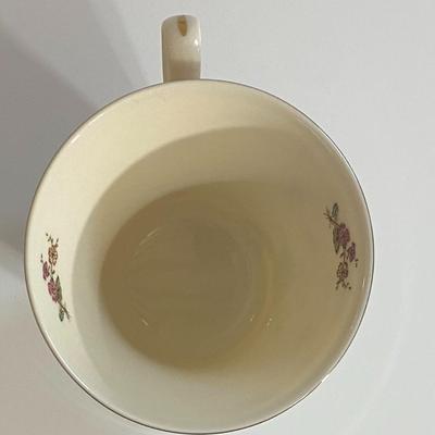 Gorham Fine China Secret Garden Teacup & Saucer Set and 6.5" Bread Plate