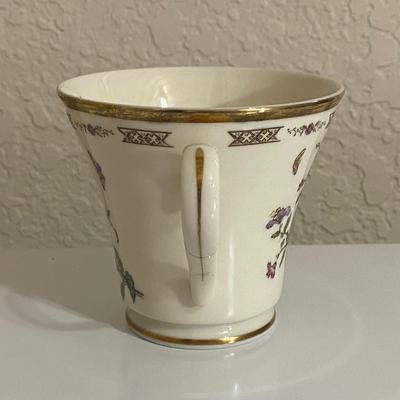 Gorham Fine China Secret Garden Teacup & Saucer Set and 6.5" Bread Plate