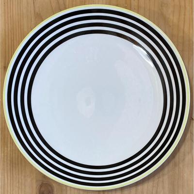 2 Kate Spade Dalton Street Lenox Salad Plates Striped Black Yellow