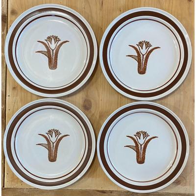 4 Scandia Stone Symmetry 7.5" Salad Plates Made In Japan 214