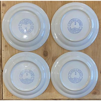 4 Scandia Stone Symmetry 7.5" Salad Plates Made In Japan 214