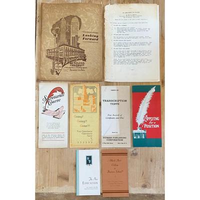 Vintage Business / Education / Teaching / Secretarial / Transcription Ephemera