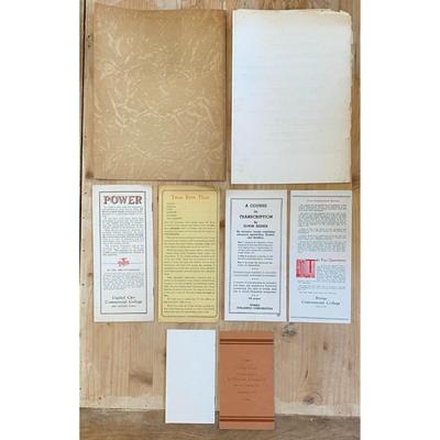 Vintage Business / Education / Teaching / Secretarial / Transcription Ephemera