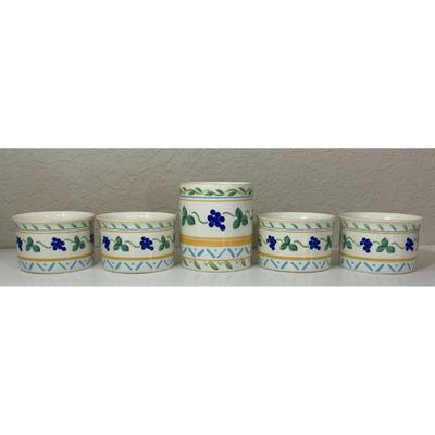 4 Mikasa Wine & Roses Coffee Cups / Mugs + 1 Large Mug CP010 Made In Malaysia