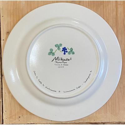 3 Mikasa Wine & Roses 11" Dinner Plates + 3 Salad Plates CP010 Made In Malaysia
