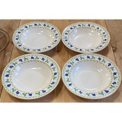 4 Mikasa Wine & Roses Soup / Cereal / Salad Bowls CP010 Made In Malaysia (A)