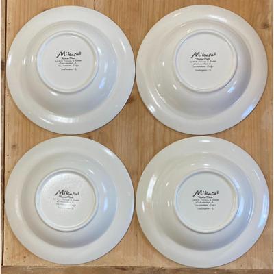 4 Mikasa Wine & Roses Soup / Cereal / Salad Bowls CP010 Made In Malaysia (B)