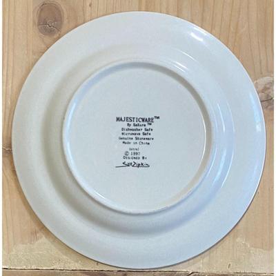 4 Sakura Majesticware 7.5" Astral Stoneware Salad Plates 1997 Sue Zipkin (A)