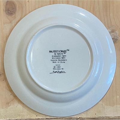 4 Sakura Majesticware 7.5" Astral Stoneware Salad Plates 1997 Sue Zipkin (B)