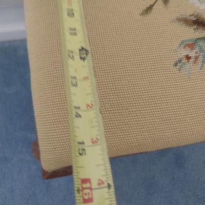 Vintage Vanity or Slipper Bench with Hand Stitched Upholstered Seat