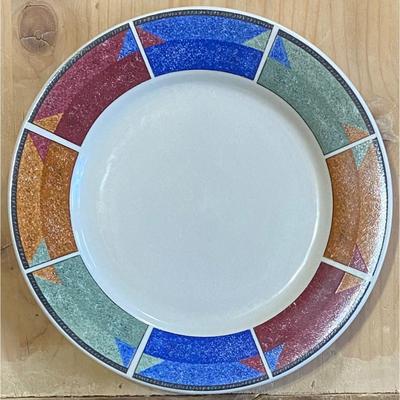 3 Sakura Majesticware 7.5" Astral Stoneware Salad Plates 1997 Sue Zipkin Round