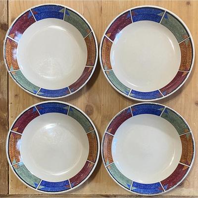 4 Sakura Majesticware 7.75" Astral Genuine Stoneware Bowls 1997 Sue Zipkin