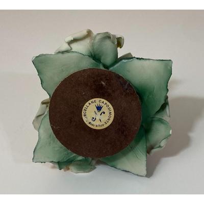 Vintage Capodimonte Flower Bouquet & Fabar White Rose Porcelain Made In Italy