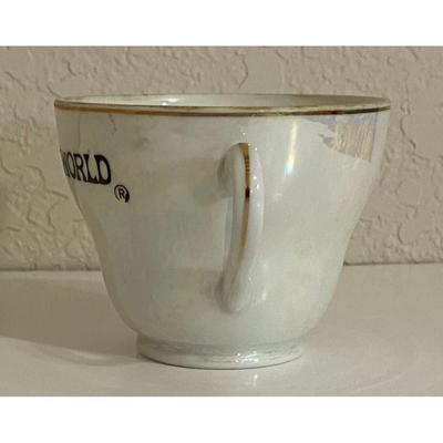 Vintage Astroworld Teacup & Saucer Houston Texas Six Flags Souvenir Cyclone