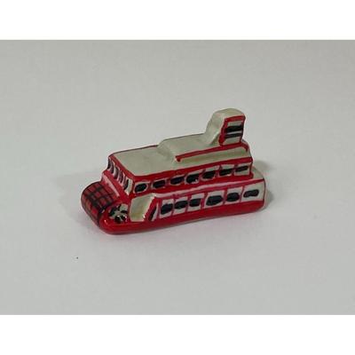 St. Louis Arch Ceramic Hinged Trinket Box w Paddle Boat Missouri Travel Souvenir