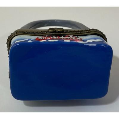 St. Louis Arch Ceramic Hinged Trinket Box w Paddle Boat Missouri Travel Souvenir