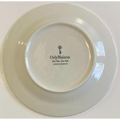 5 Orly Maison Blue, Purple & White 7.5" Salad Plates New York, New York