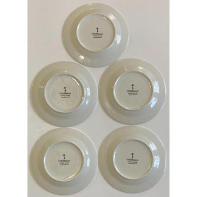 5 Orly Maison Blue, Purple & White 7.5" Salad Plates New York, New York