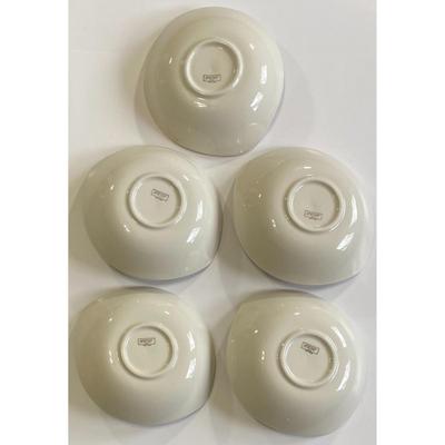 5 Americana Fine China Leaf O' Gold Serving Bowls Mid Century Modern MCM Floral