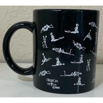 Skeletons Having Sex Positions Mug Black White Karma Sutra Skeletal Fornication