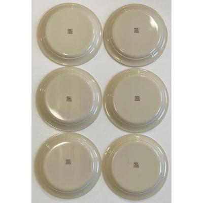 6 Vintage Corning Cornerstone 8.5" Salad Plates Floral Flower 1980s