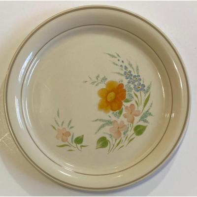 6 Vintage Corning Cornerstone 10.25" Dinner Plates Floral Flower 1980s