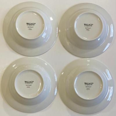4 Wallace Silversmiths Gold Plume White w/ Gold Trim Bowls - B