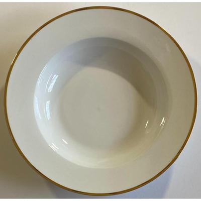 4 Wallace Silversmiths Gold Plume White w/ Gold Trim Bowls - A