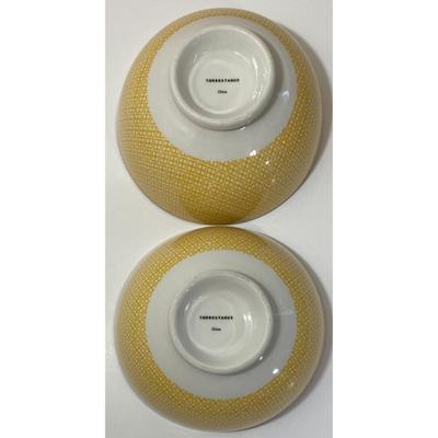 2 Torre & Tagus Yellow Black White Bowls