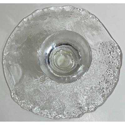 Vintage Mikasa True Love German Crystal Pedestal Cake Plate / Stand Compote 8.5”