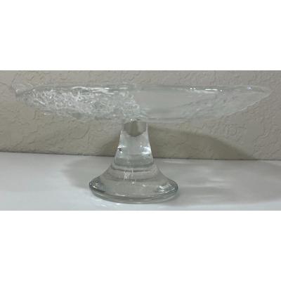 Vintage Mikasa True Love German Crystal Pedestal Cake Plate / Stand Compote 8.5”