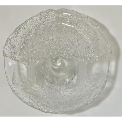 Vintage Mikasa True Love German Crystal Pedestal Cake Plate / Stand Compote 8.5”