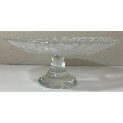 Vintage Mikasa True Love German Crystal Pedestal Cake Plate / Stand Compote 8.5”