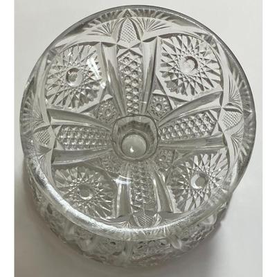 Vintage Crystal Pedestal Compote Bowl Dish Candy Fruit Nuts Centerpiece