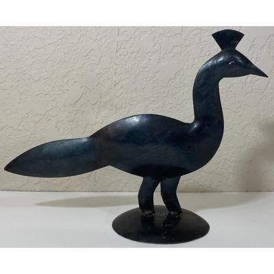 Vintage Black Metal Peacock SAS Made In India