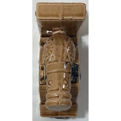 Vintage Brown & Black Ceramic Norleans Cannon Bookend Books Book Militaria