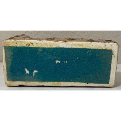 Vintage Brown & Black Ceramic Norleans Cannon Bookend Books Book Militaria