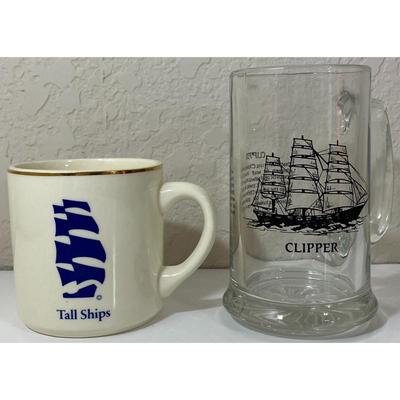 Vintage Tall Ships & Clipper Mugs Nautical Ocean Sea Marine Boat Ship