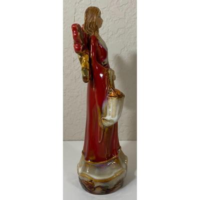 burton + Burton Autumn Harvest Angel Figurine Cornucopia Pumpkin Grapes Fall