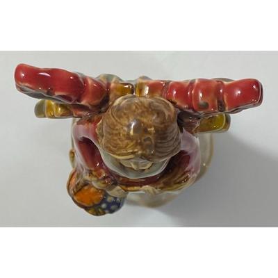 burton + Burton Autumn Harvest Angel Figurine Cornucopia Pumpkin Grapes Fall