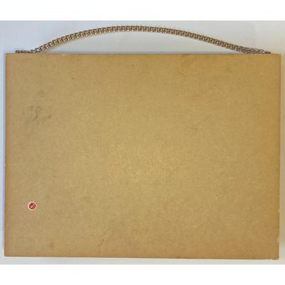 Vintage A & F Faux Copper Finish / Plastic Bear Wood Wall Plaque Made In Canada