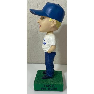 Vintage I Am A YMCA Kid Boy Bobblehead Baseball Strong Communities Blue Green