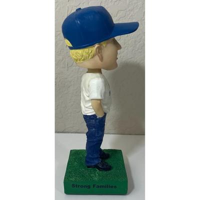 Vintage I Am A YMCA Kid Boy Bobblehead Baseball Strong Communities Blue Green