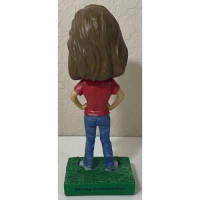 Vintage I Am A YMCA Kid Girl Bobblehead Strong Communities Green Red Blue