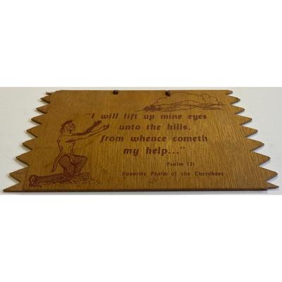 Vintage Favorite Psalm Of The Cherokees Wood Wall Art Native American Indian